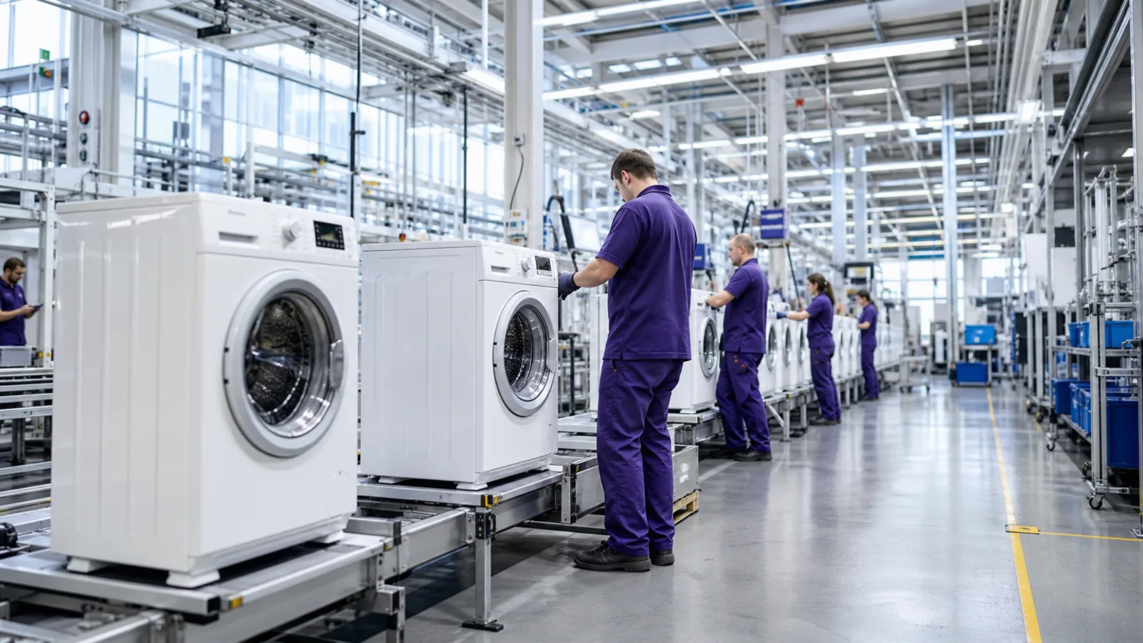 The Vesta Appliances assembly line
